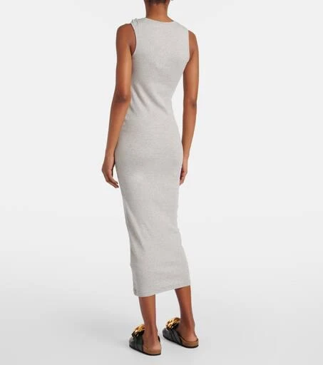 JW Anderson Logo embroidered cotton jersey maxi dress 3