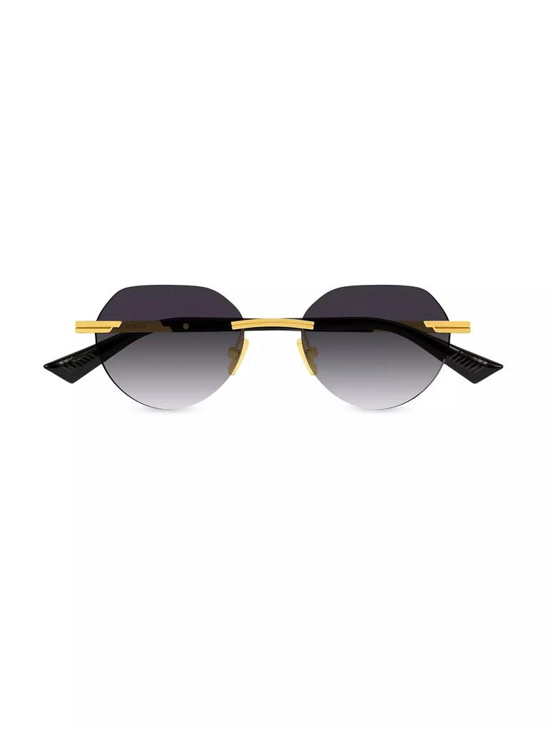 Bottega Veneta Glasant 51MM Round Sunglasses 2