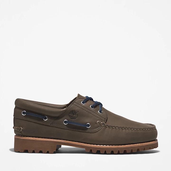 Timberland 3-Eye Lug Handsewn Boat Shoe for Men in Greige