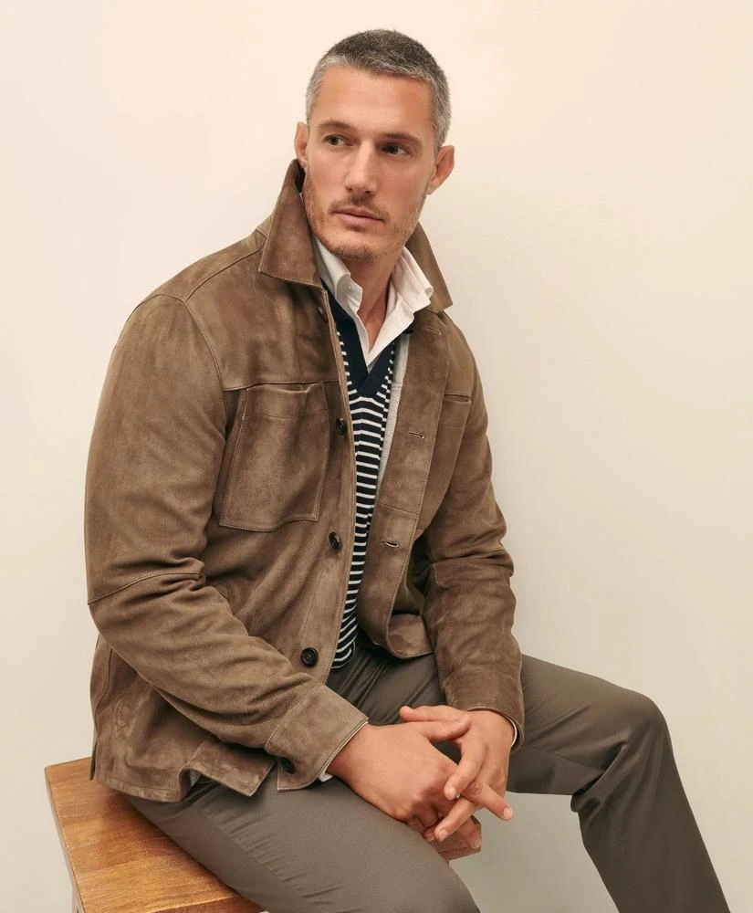 Brooks Brothers Suede Shirt Jacket 1