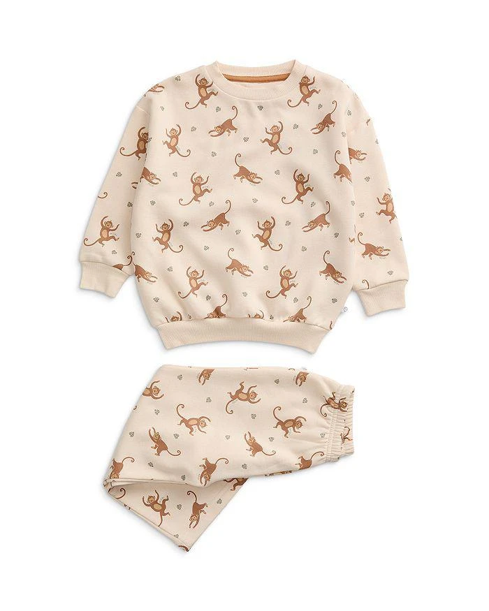 MORI Unisex Monkey Print Sweatshirt 
Jogger Set - Baby