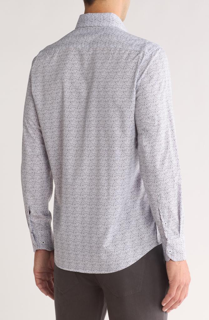 TR Premium Splatter Print Stretch Button-Up Shirt