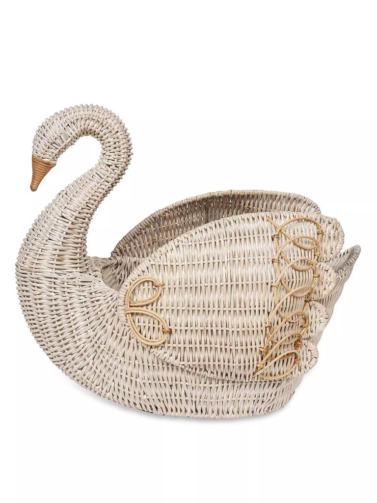 Juliska Provence Rattan Swan Basket 1