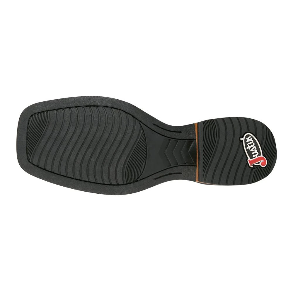 Justin Boots Rustle 11 Inch Embroidered Square Toe Pull On Cowboy Boots 5