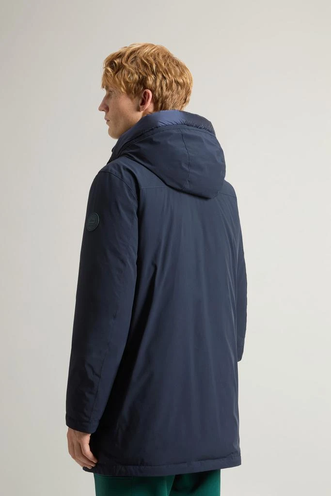 Woolrich Mountain Parka in Stretch Nylon - Men - Blue 3