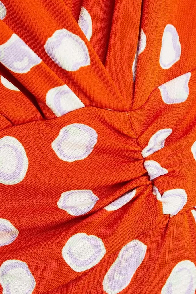 Diane von Furstenberg Duncan ruched printed jersey mini dress 4