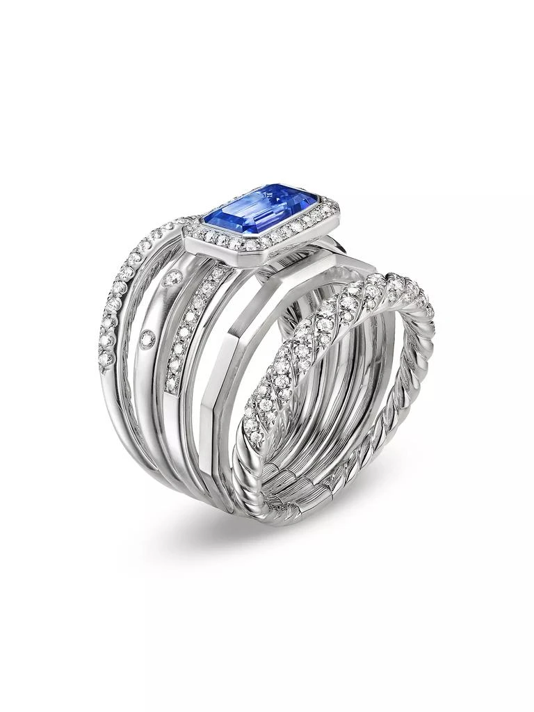David Yurman Stax Five Row Ring in 18K White Gold 4