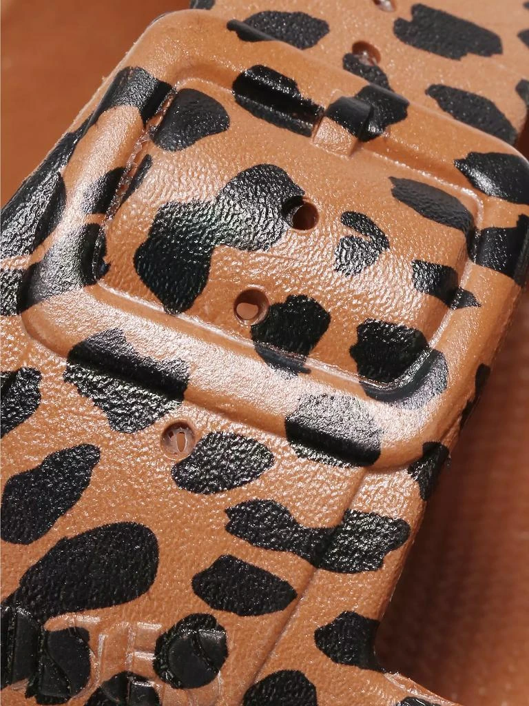 Freedom Moses Leopard-Print Two-Strap Slides 6