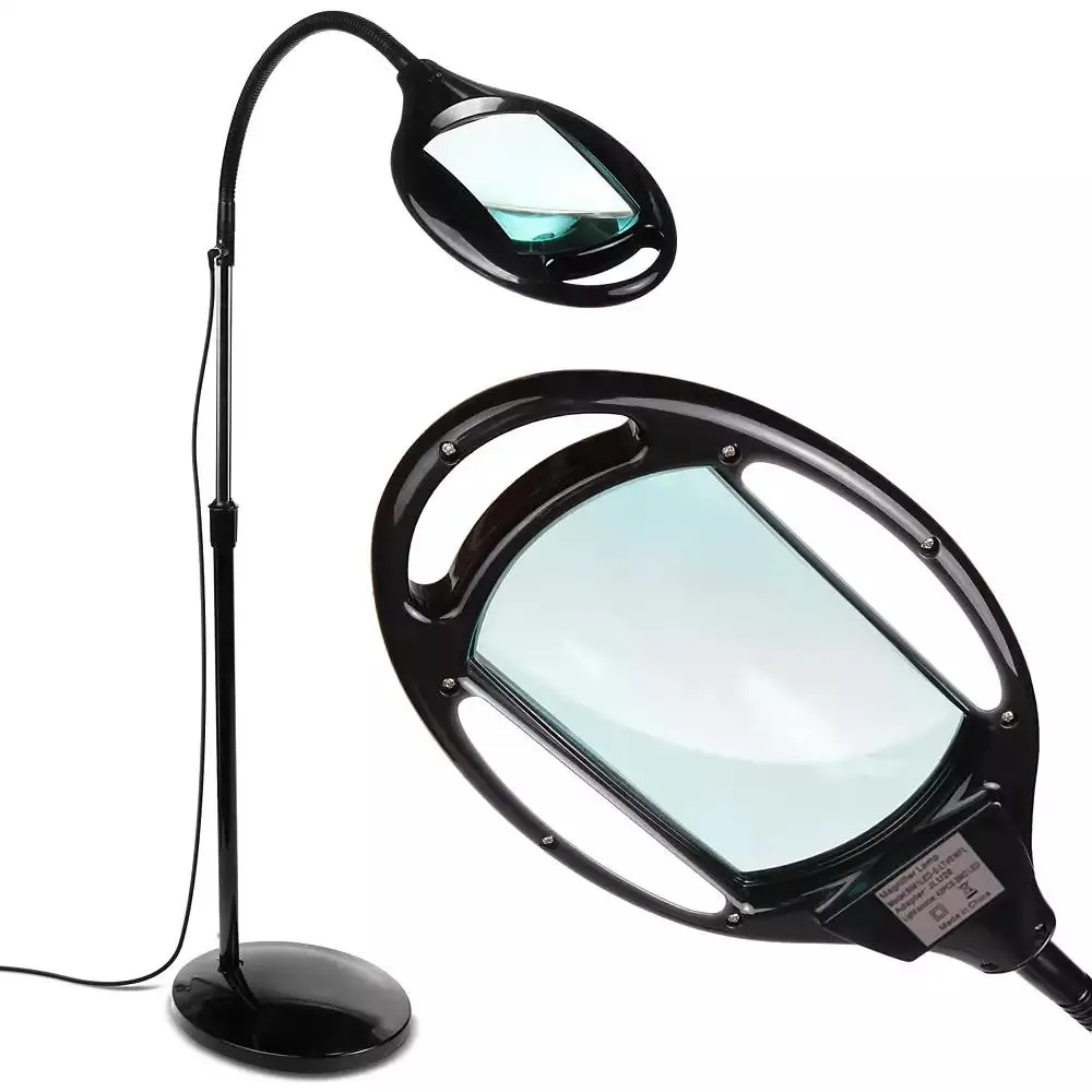 Brightech Lightview Pro 1.75X Magnifying LED Floor Lamp with Adjustable Gooseneck Head (3 Diopter)