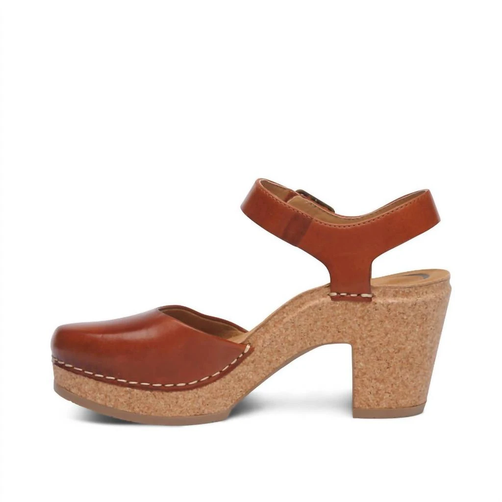 Aetrex Women Finley Closed Toe Heel In Cognac 3