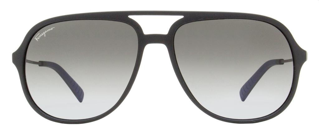 Salvatore Ferragamo Ferragamo Men's Pilot Sunglasses SF999S 002 Matte Black 60mm