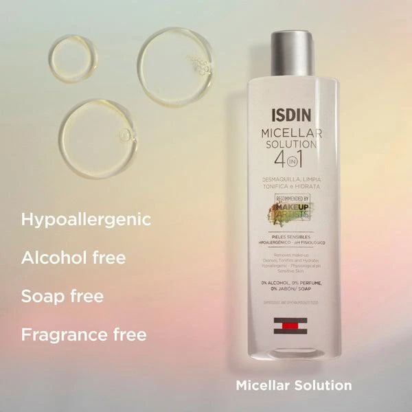 ISDIN ISDIN Micellar Solution 4-in-1 Makeup Remover Micellar Cleansing Water 13.5 oz 6