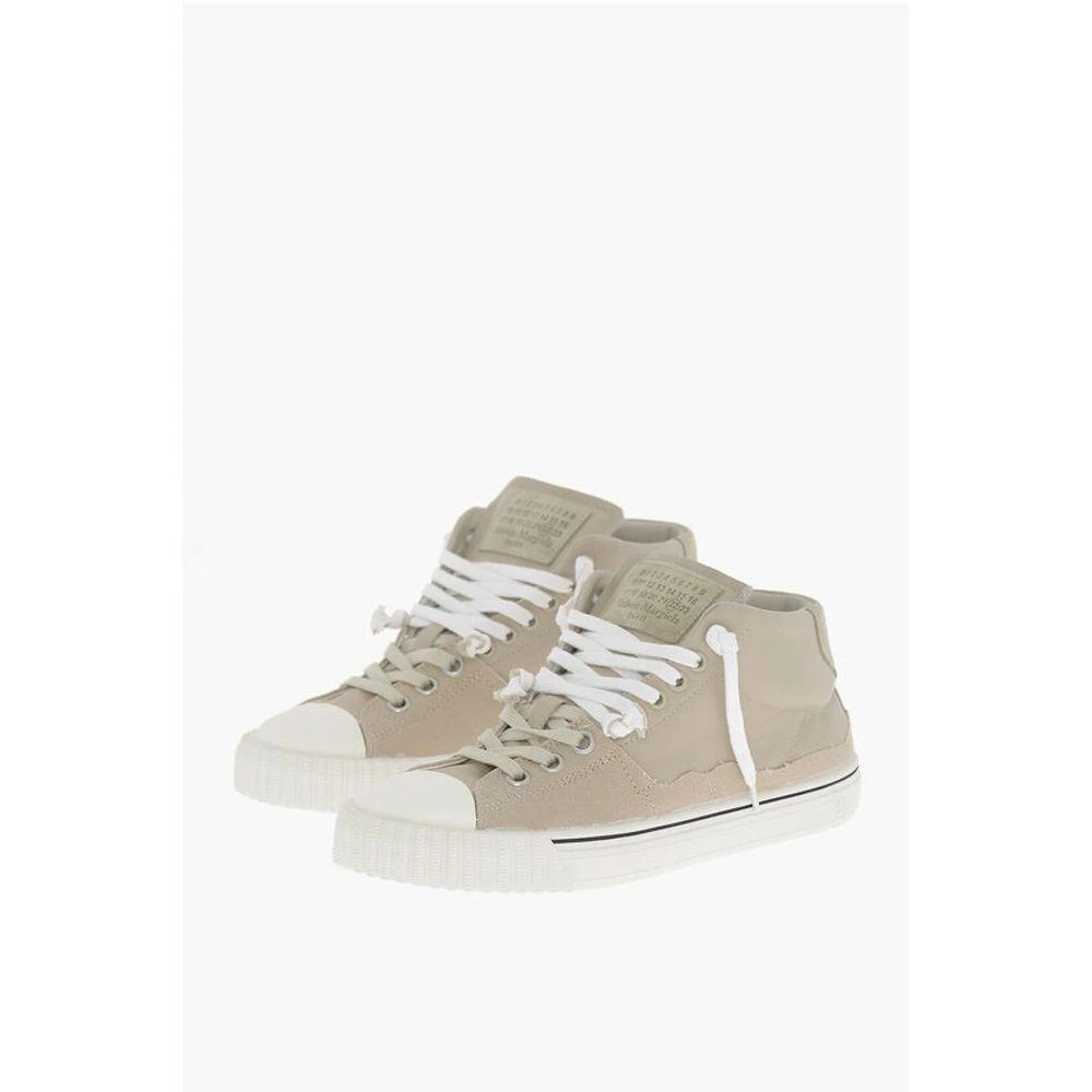 MAISON MARGIELA MM22 Distressed Effect Leather High-Top Men's Sneakers 1