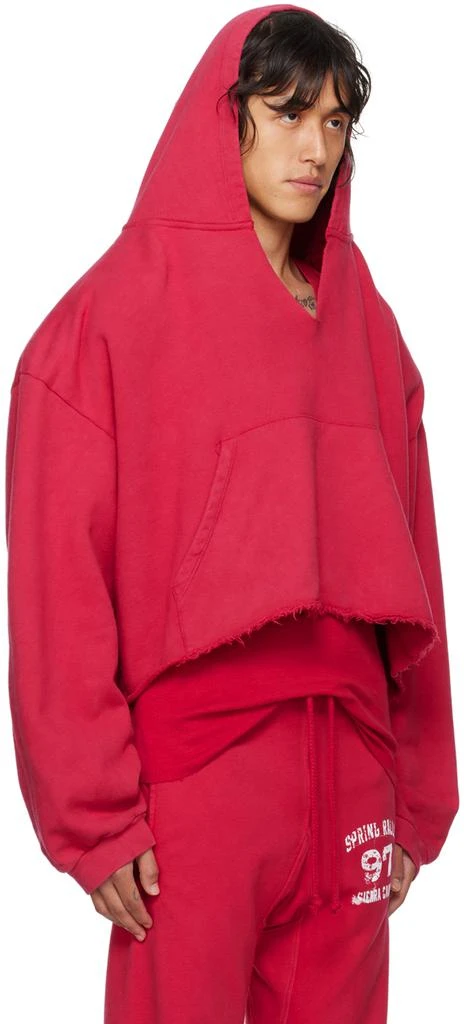 GREG ROSS SSENSE Exclusive Red V-Neck Hoodie 2