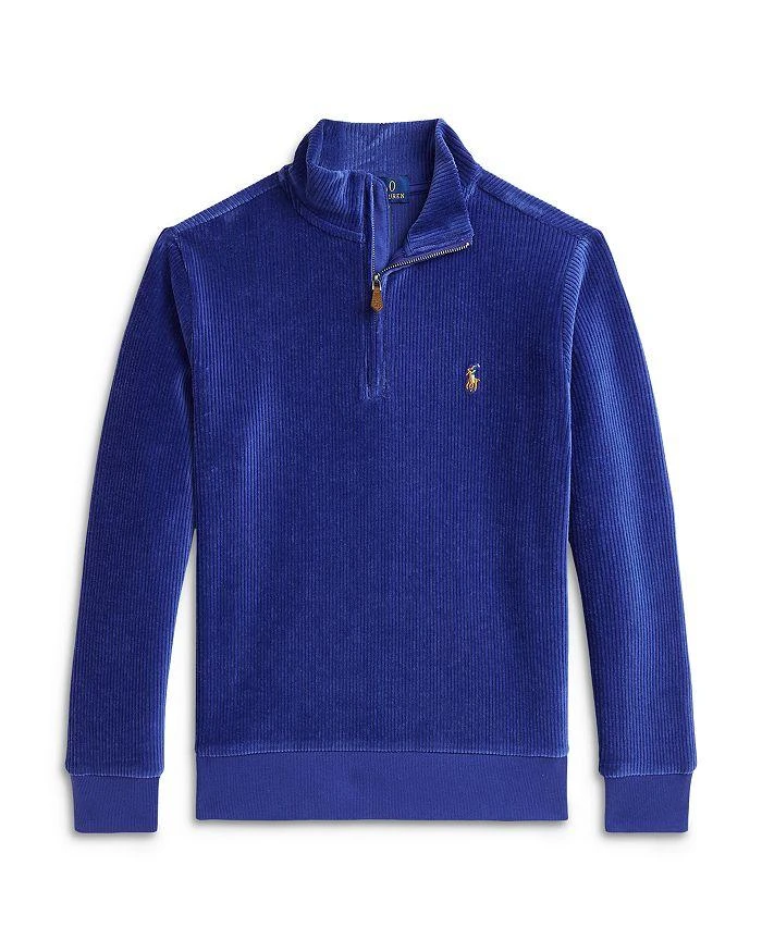 Ralph Lauren Boys' Knit Corduroy Quarter Zip Pullover - Big Kid 1