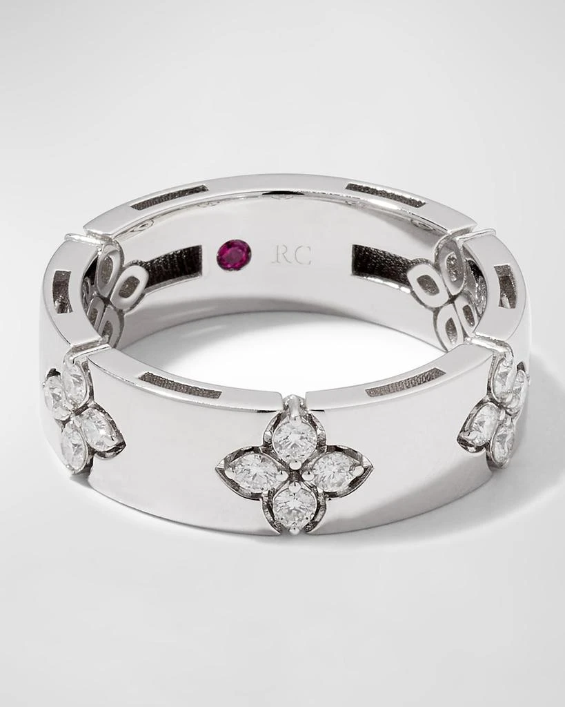 Roberto Coin 18K White Gold Diamond Love In Verona Ring, Size 7