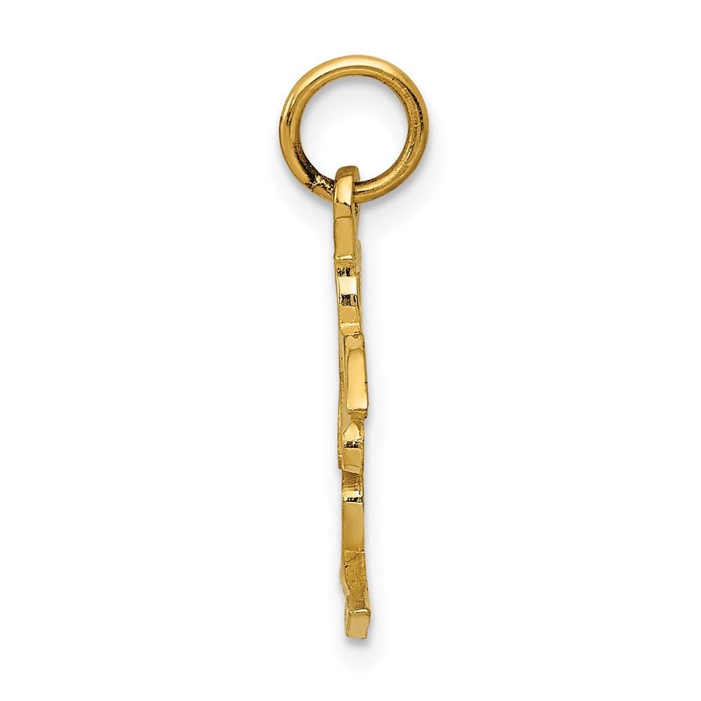 Diamond2Deal 10k Yellow Gold Love Symbol Charm Pendant