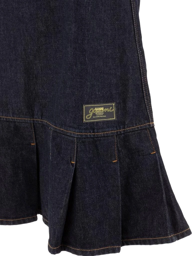 Ganni Ganni Denim Strap Mini Dress 4