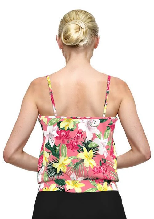 American Beach Beach Juicy Tropics Blouson Tankini Swim Top 2