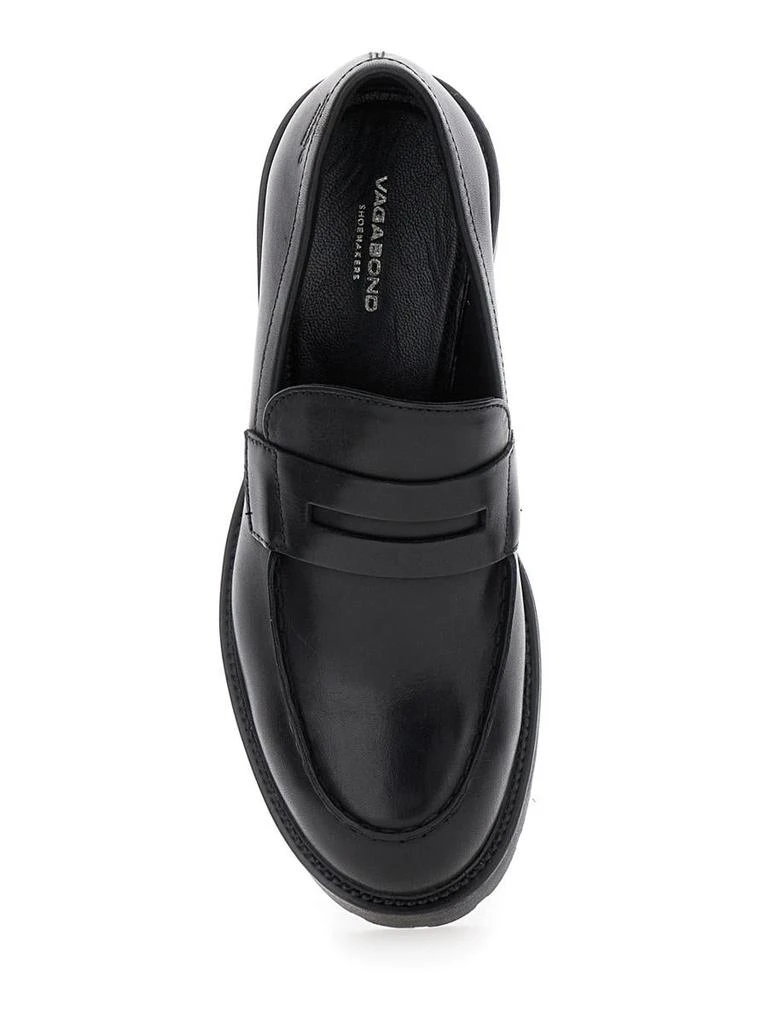 Vagabond Black ‘Kenova' Loafers With Strap On The Upper In Leather Woman 4