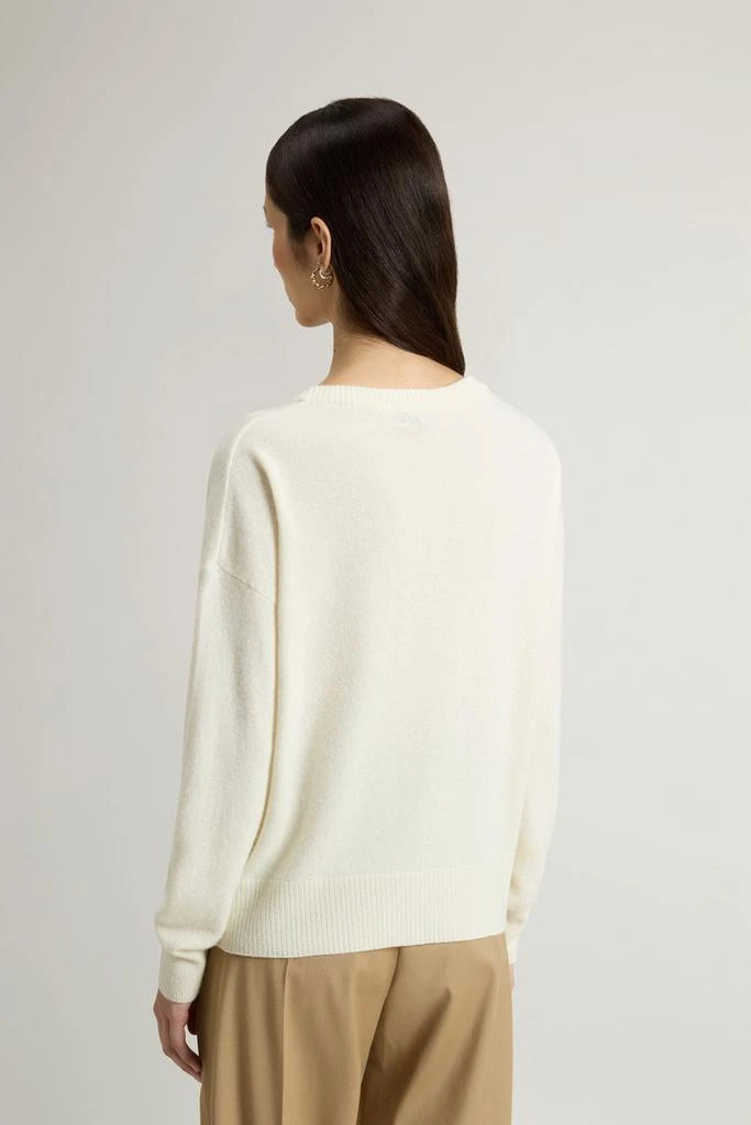 Woolrich Crewneck Sweater in Virgin Wool and Cashmere Blend - Women - Black 3