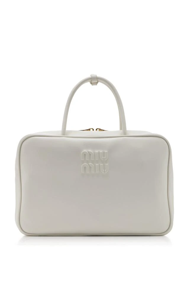 Miu Miu Miu Miu - Leather Top Handle Bag - White - OS - Moda Operandi 1