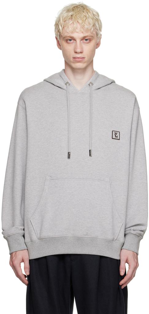 WOOYOUNGMI Gray Printed Hoodie