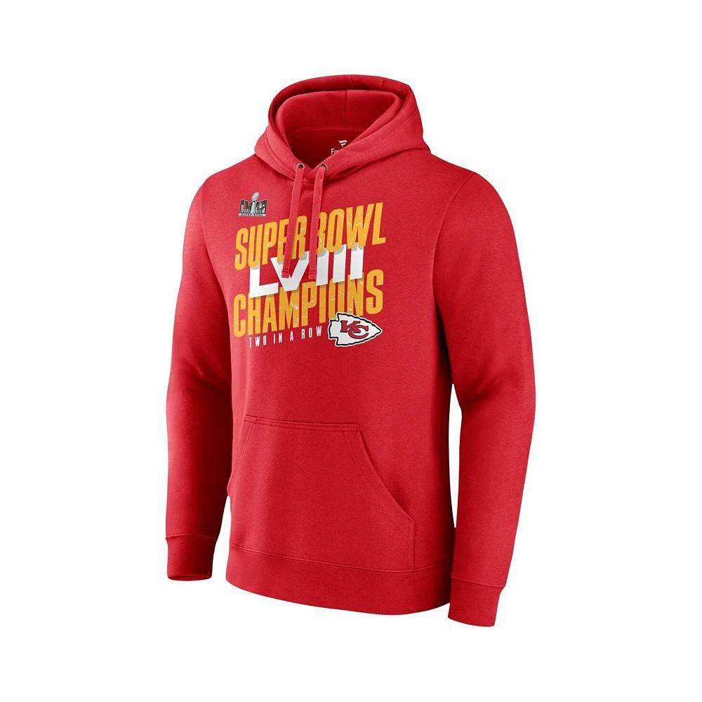 Fanatics Men's Red Kansas City Chiefs Super Bowl LVIII Champions Iconic Big and Tall Pullover Hoodie 3