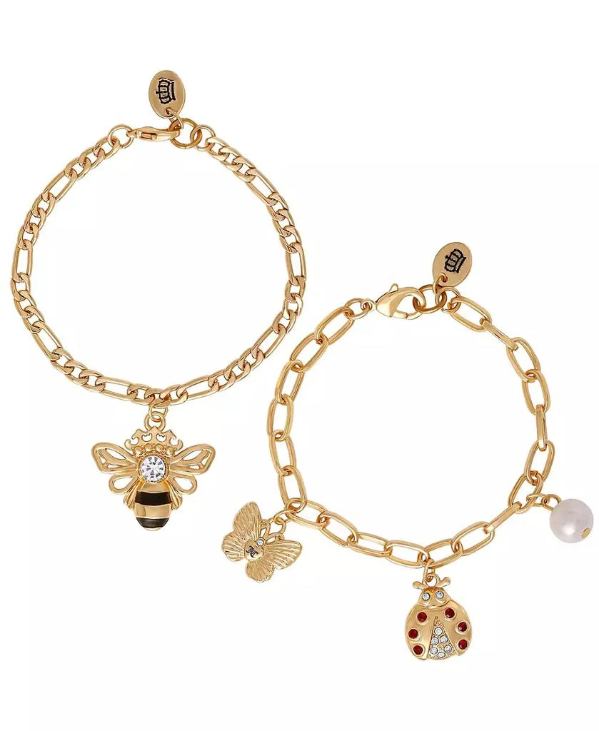 Juicy Couture Charm Bracelet Duo - Ladybug 
Bee - Gold Tone