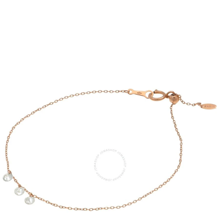 Persée Danae 18k Rose Gold Suspended 3 Diamond Bracelet 2