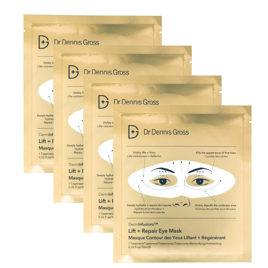 Dr Dennis Gross Dr Dennis Gross Skincare DermInfusions Lift + Repair Eye Mask 4-App 10ml 1