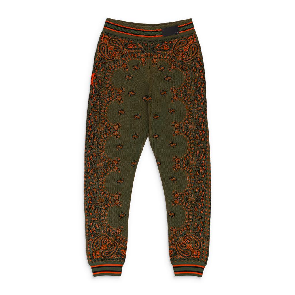 AMIRI GREEN/ORANGE BANDANA B-BALL SWEATPANTS