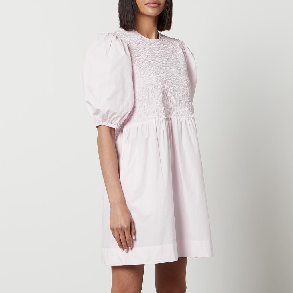 Ganni Ganni Organic Cotton-Poplin Mini Smock Dress