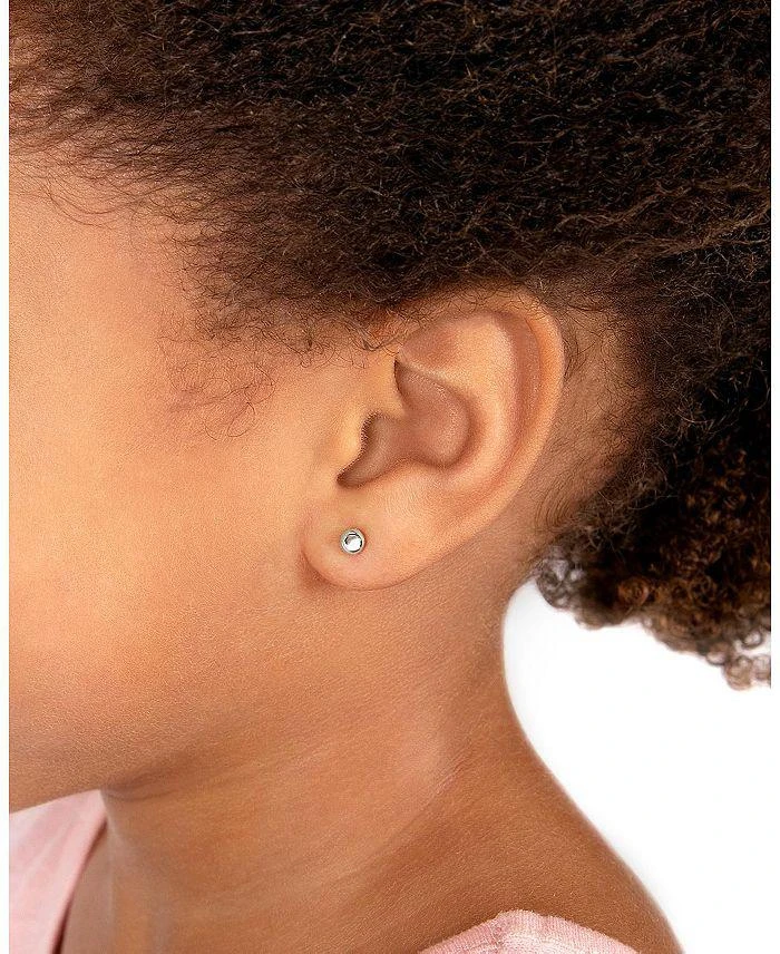 Tiny Blessings Girls' 14K Gold 4mm Classic Round Studs Screw Back Earrings - Baby, Little Kid, Big Kid 2