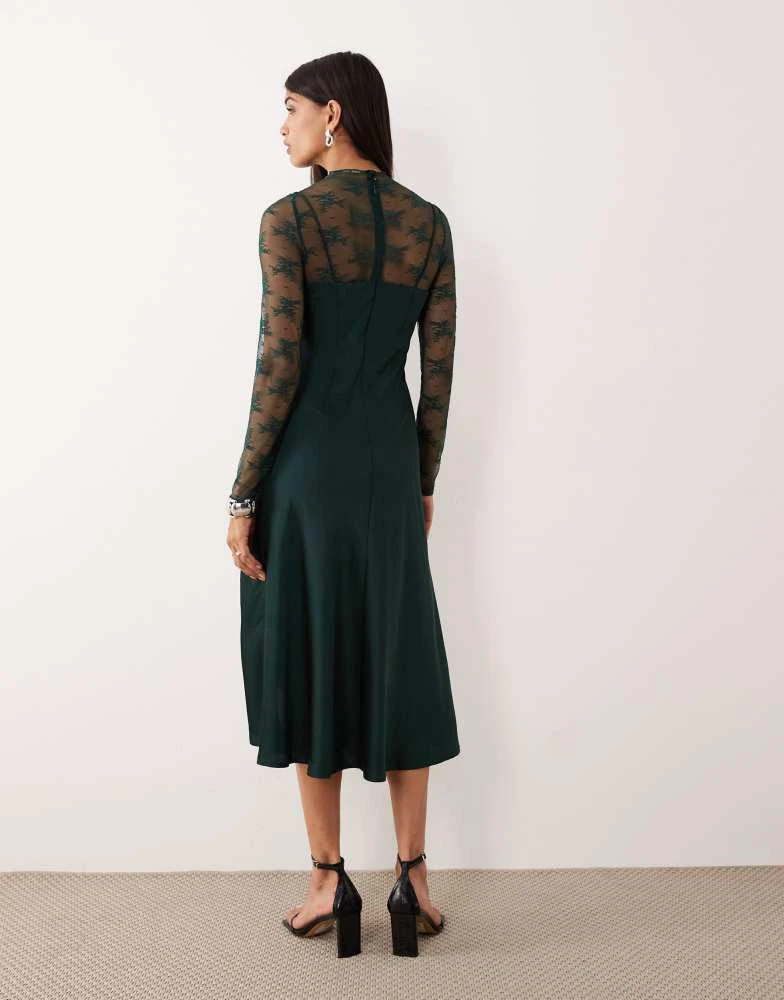 slim fit dress slacks Juno Silk Charmeuse Slip Dress in Forest Green – LFrank main image 0