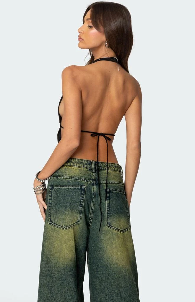 Edikted Studded Open Back Halter Top 5