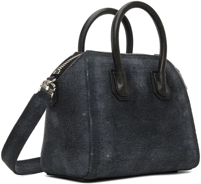 Givenchy Black Mini Antigona Denim Top Handle Bag 3