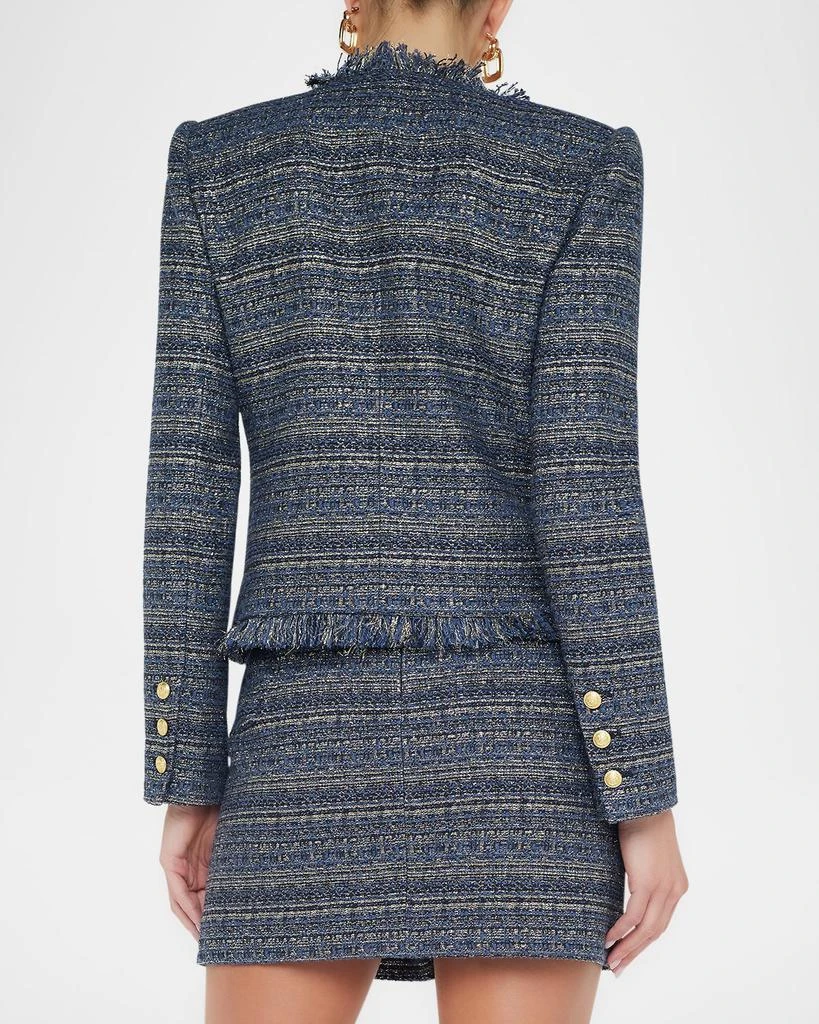 L'Agence Angelina Metallic Tweed Jacket 3