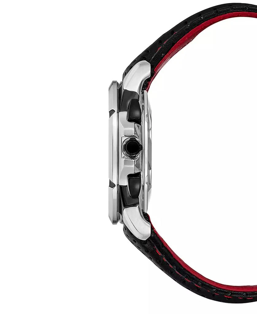 Seiko Men's Chronograph Coutura Black Perforated Leather Strap Watch 42mm 2