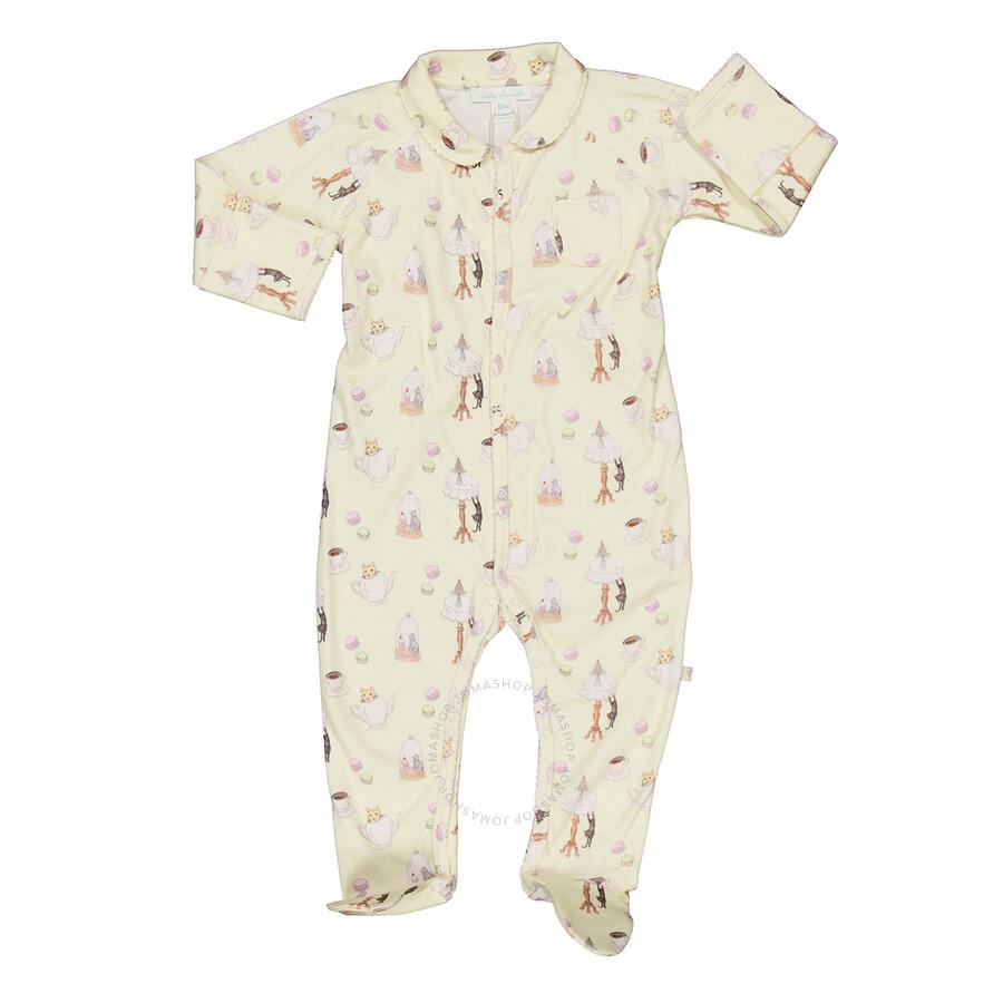 Marie Chantal Infant Kittens Tea Party Cotton Sleepsuit