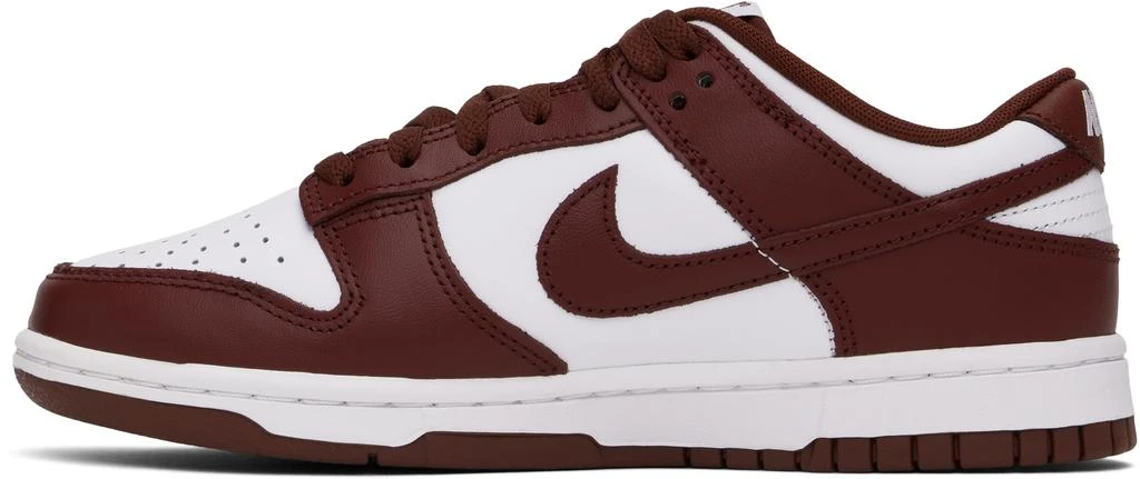 NIKE Burgundy & White Dunk Low Retro Sneakers 3