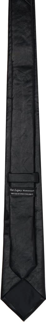 Our Legacy Black Faux-Leather Tie 2