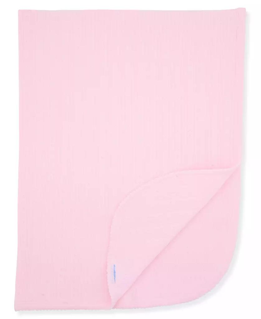 Max & Olivia Newborn Girls Pointelle Reversible Swaddle Blanket