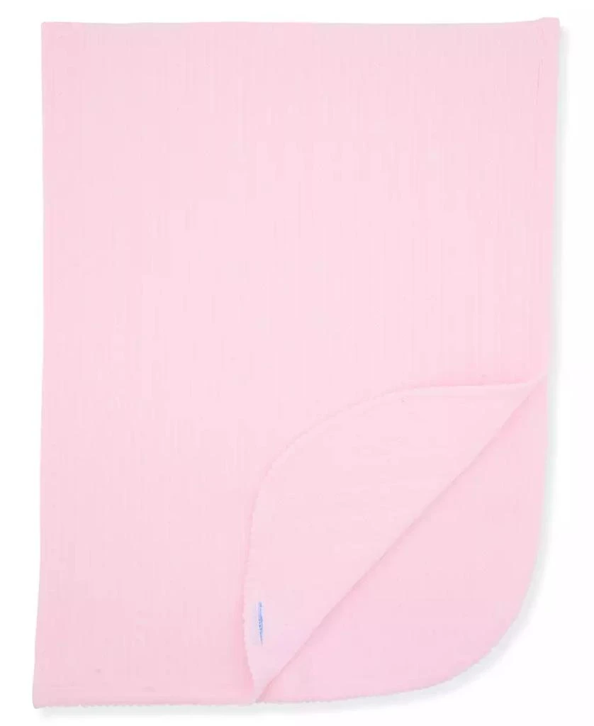 Max & Olivia Newborn Girls Pointelle Reversible Swaddle Blanket 1