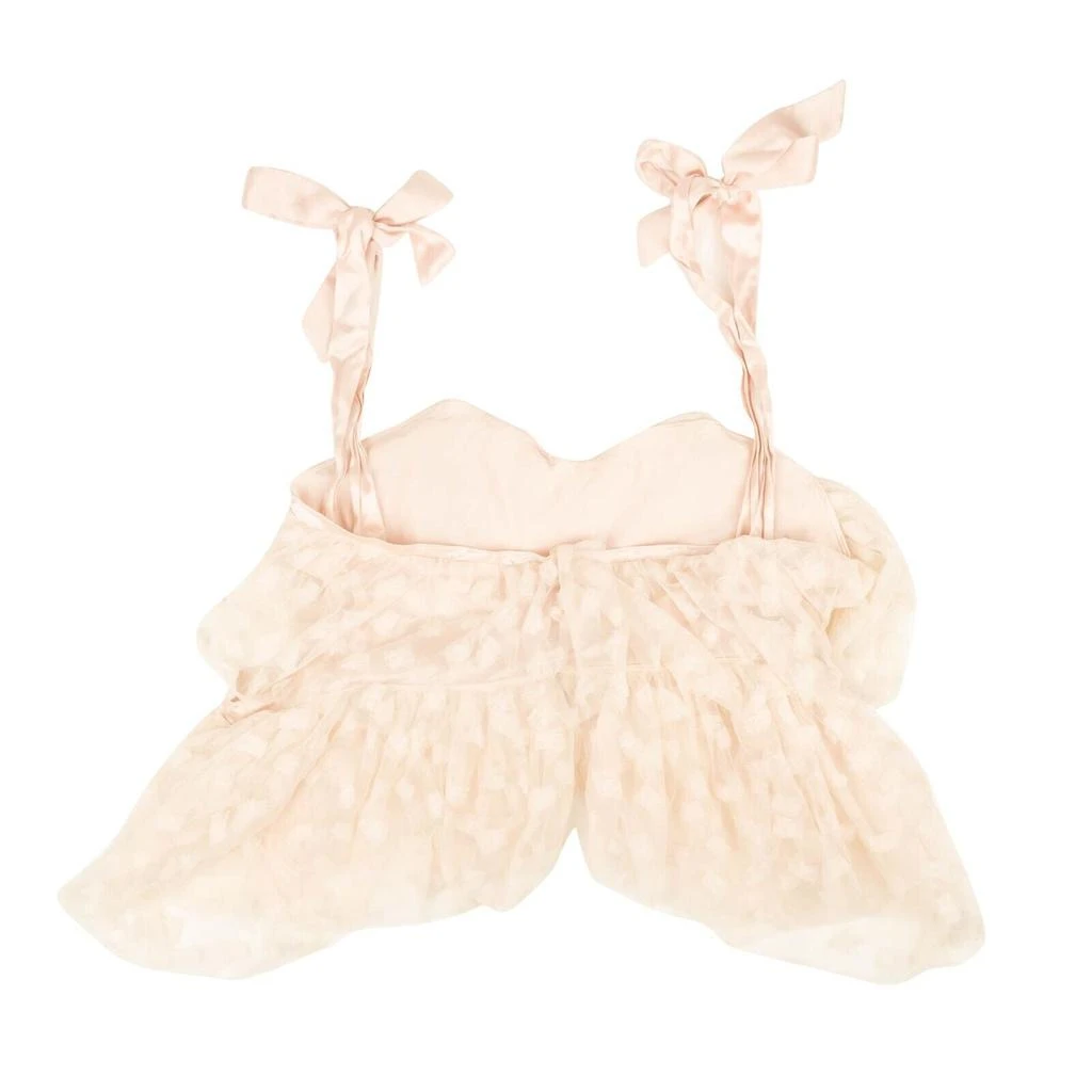 Rodarte Embroidered Tulle Bow Tiered Top - Light Pink 3