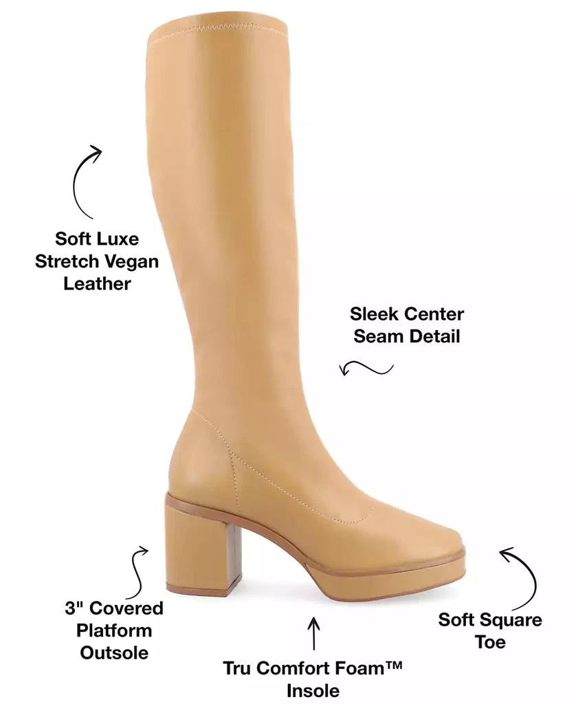 Journee Collection Women's Alondra Wide Width Platform Knee High Boots 6