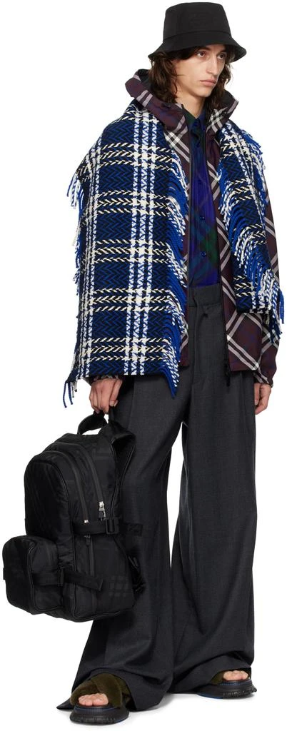 Burberry Black Check Backpack 4
