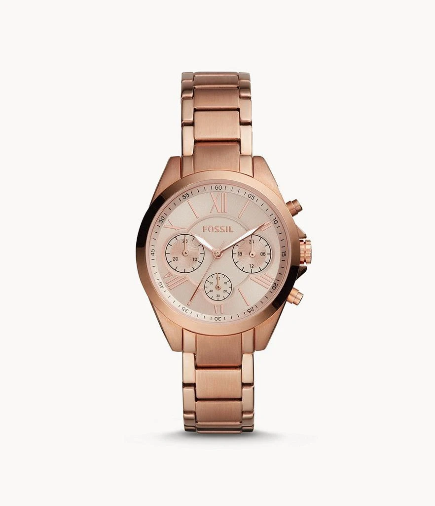 Fossil Women's Modern Courier Midsize Chronograph, Rose Gold-Tone Stainless Steel Watch 1