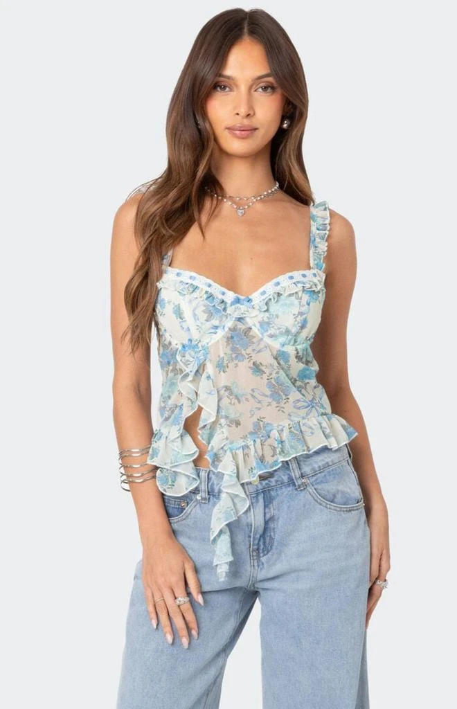 Edikted Cascade Ruffled Bra Top 1