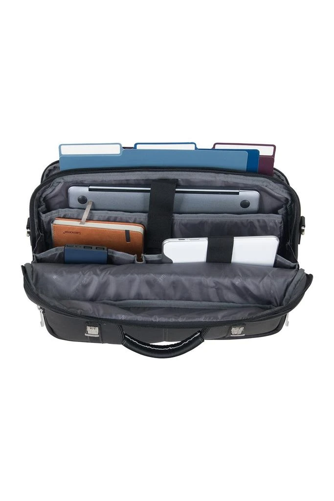 Kenneth Cole Double Gusset Flapover Colombian Leather Laptop Bag 5